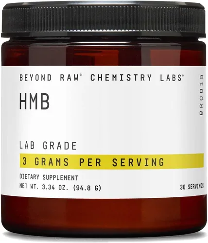 BEYOND RAW Chemistry Labs HMB en polvo, aumenta el rendimiento, 30 porciones