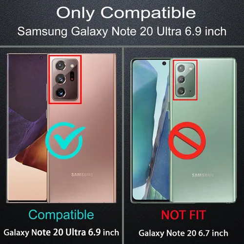 Miniatura 2 de YKHJKLEC Funda para Samsung Galaxy Note 20 Ultra, con 2 piezas [protector de pantalla de TPU flexible autorreparable y protector de lente de cámara]