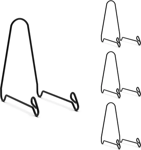 Miniatura 10 de Artliving Paquete de 2 soportes de exhibición de caballete de hierro para exhibir cuencos medianos profundos, platos y platos profundos
