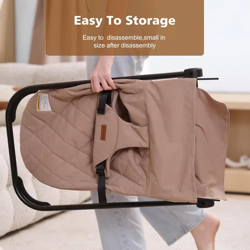 Miniatura 5 de Bouncer para bebé, asiento de gorila portátil para bebés con arnés de seguridad de 3 puntos, asiento ergonómico hinchable, gorila para bebés de 0 a