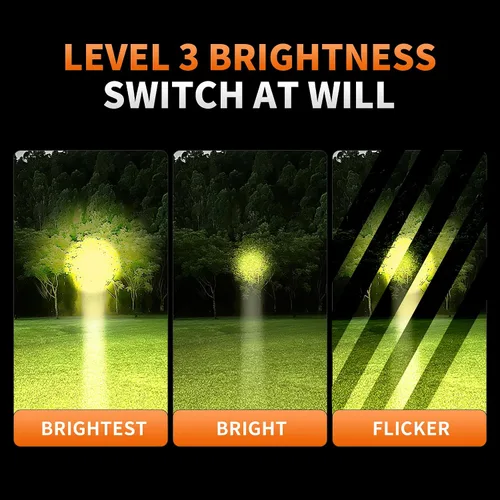 Miniatura 7 de Luces de Caza de Mapaches, Faro LED de Alta Potencia con Reflector, Linterna Frontal Impermeable Súper Brillante Recargable con Sensor de Movimiento