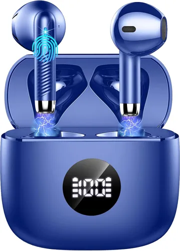 Miniatura 18 de Auriculares inalámbricos, Bluetooth 5.4, auriculares con pantalla LED de energía, bajos estéreo, auriculares Bluetooth intrauriculares
