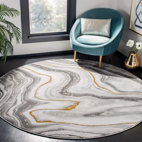 Miniatura 27 de SAFAVIEH Craft Collection - Alfombra decorativa, 2'3" x 4', azul y gris, diseño abstracto moderno, no desprende pelusa y de fácil cuidado, ideal
