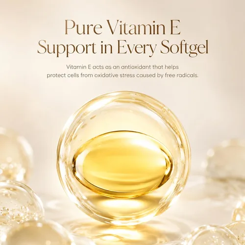 Miniatura 3 de Coco March N.M.D Natural Vitamina E 400 UI Tocoferoles Mixtos - Suplemento de apoyo inmunológico para corazón, piel y ojos - Antioxidantes