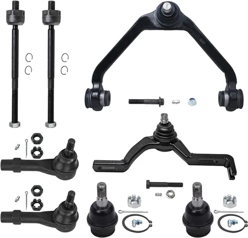 Miniatura 118 de Detroit Axle - Kit de brazos de control de extremo delantero de 8 piezas para Dodge Dakota 00-04, Durango 00-03, 4 brazos de control superior e