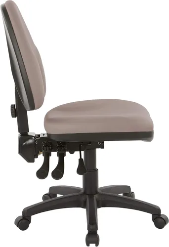 Miniatura 3 de Office Star - Silla ergonómica de oficina de doble función con respaldo acolchado ajustable y soporte lumbar integrado, sin brazos, tela Dillon Tela