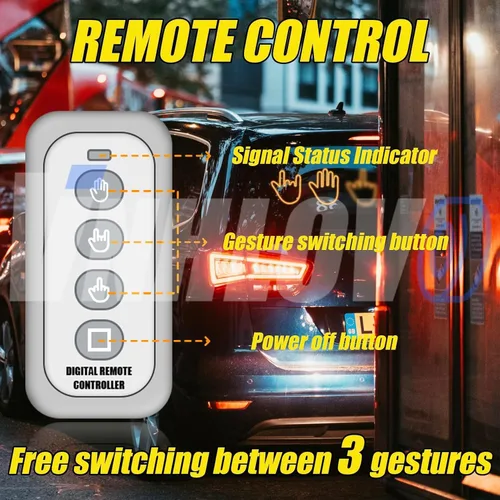 Miniatura 3 de Luces LED de dedo para automóvil, luz de gesto, divertidas luces de advertencia multifuncionales, luz trasera para compartimiento de equipaje, luces