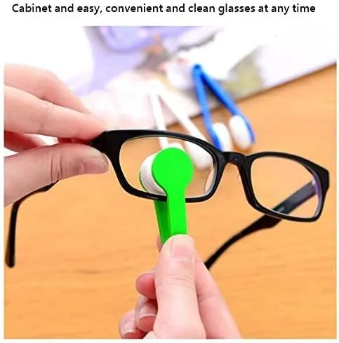 Miniatura 2 de 5 piezas de limpiador de vidrio para gafas de sol, cepillo de microfibra para gafas, limpiador de lentes de vidrio magnético portátil, accesorios