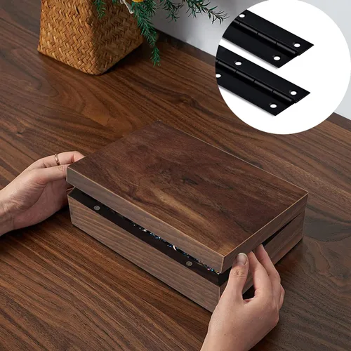 Miniatura 2 de Bisagra de piano negro de 36 x 2 pulgadas de ancho abierto, bisagra de piano de acero inoxidable resistente, bisagra continua para gabinete, puerta