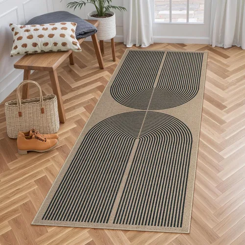 Miniatura 27 de Alfombra Moderna de Yute Fácil de Limpiar Arcoíris Lahome, 2x6 Alfombra de Pasillo Lavable para Cocina, Alfombras de Pasillo para Pasillos, Alfombra