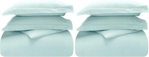 Miniatura 18 de Superior Juego de funda de edredón de franela de algodón, ropa de cama de algodón cepillado, cómodo y suave, juego de 2 piezas que incluye 1 funda