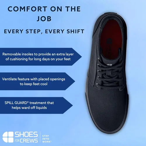 Miniatura 2 de Shoes for Crews Cabbie II, zapatos de trabajo unisex antideslizantes para hombre, mujer, para servicio de alimentos