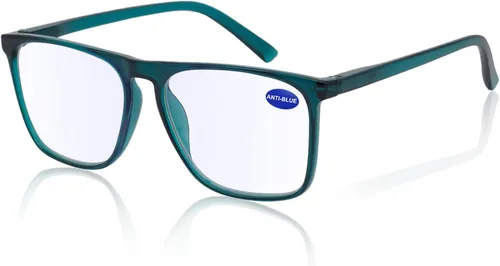 Miniatura 12 de MARE AZZURO Lentes de Lectura Grandes con Bloqueo de Luz Azul para Hombres Lentes para Computadora 0 1.0 1.25 1.5 1.75 2.0 2.25 2.5 2.75 3.0 3.5 4.0