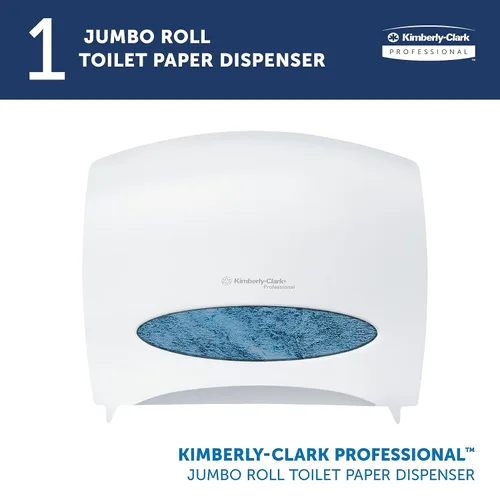 Miniatura 2 de Kimberly Clark Professional JRT Jr. Escort Jumbo Roll. Dispensador de papel higiénico comercial (09508), con rollo de trozo, 16 x 13.88 x 5.75