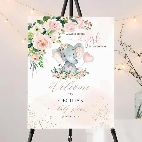 Miniatura 9 de Letrero de bienvenida personalizado de oso azul para niño "We Can Bearly Wait Baby Shower", decoración, letrero de bienvenida para bebé niño