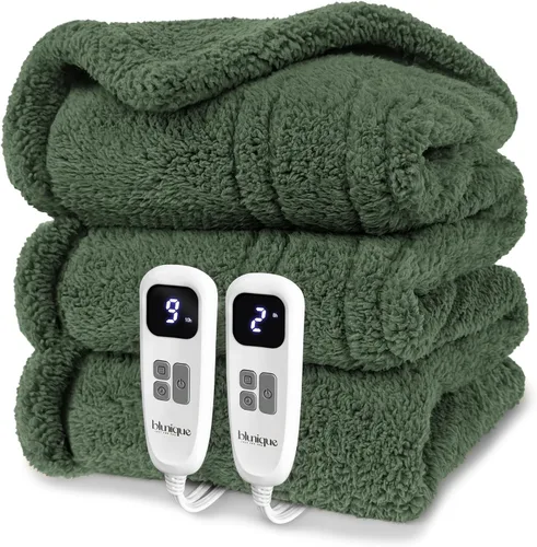 Miniatura 27 de Heated Blanket Electric Blanket Queen - Fast Heating Blanket Throw Dual Control Double Sided Sherpa with 10 Heating Levels & 2-10 Hours Auto Off