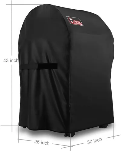 Miniatura 3 de Kingkong 7105 Premium Cover para parrillas de gas Weber serie 210 con ambas colapsadas (no apto para Spirit II E-210), color negro