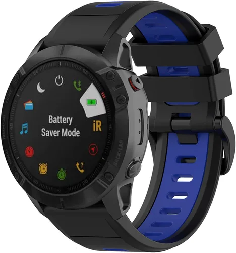 Miniatura 3 de Compatible con Garmin Fenix 6X Sapphire Band para mujeres y hombres, bandas de repuesto de silicona Quickfit de 0.86 pulgadas (1.024 in), correas