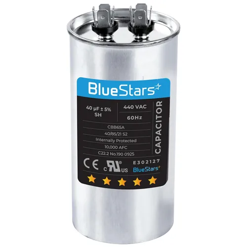 Miniatura 34 de [Listado UL] BlueStars 10 uF ± 5% MFD 370/440V CBB65 CBB65A Pieza de Repuesto de Capacitor de Arranque y Funcionamiento Ovalado - Capacitores