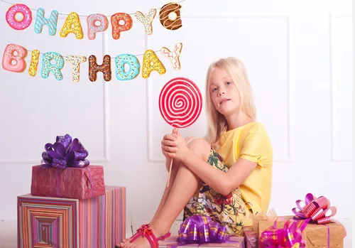 Miniatura 2 de Cartel de feliz cumpleaños con diseño de dona, fiesta de cumpleaños temática para niños, suministros de fiesta de cumpleaños y baby shower