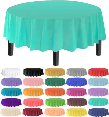 Miniatura 45 de allgala Mantel desechable a prueba de agua, paquete de 6 manteles de 54 x 108 pulgadas, marrón, para fiestas, cumpleaños, bodas, picnic, fiestas