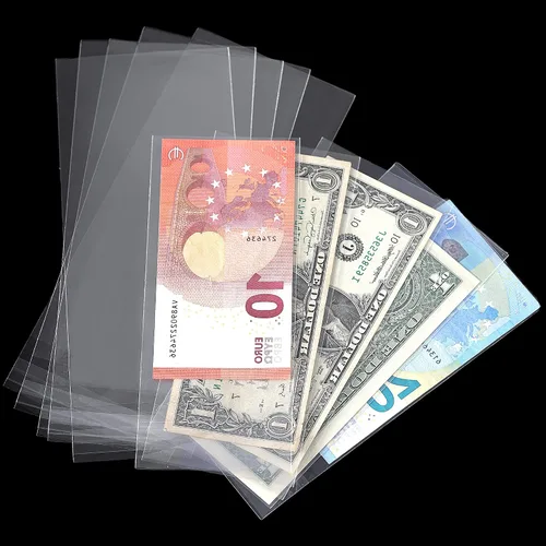 Miniatura 6 de Uncle Paul Soporte de dinero de papel transparente 17.5x7.5CM/6.9x2.9IN - Fundas para moneda Funda de dinero Material PP