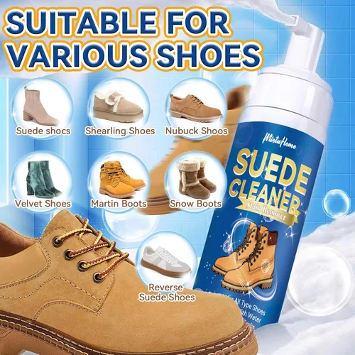 Miniatura 3 de Kit de limpiador de zapatos - Limpiador de zapatos de 6.76 onzas con cepillo para zapatos para botas de cuero y punto