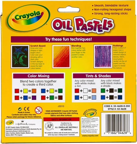 Miniatura 5 de Crayolas Oil Pastels, caja de 16, 1-set, 1 paquete