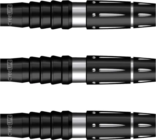 Miniatura 2 de CyeeLife 14/16/18/20/22g Tungsten Soft Dart Barrels 90%,Black/Silver