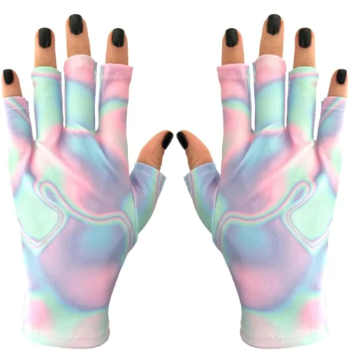 Miniatura 30 de ManiGlovz - Guantes de uñas originales con protección UPF 50+ UV Guantes de manicura de gel y guantes anti UV sin dedos para mujeres Se pueden