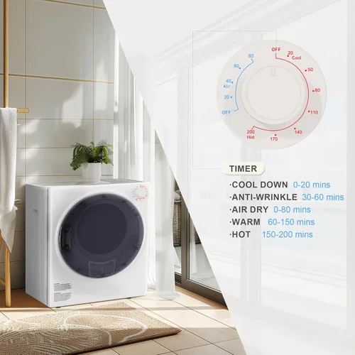 Miniatura 4 de Elevon QD-SUS-DRYER1-NEW1 Secadora de Ropa, Blanca