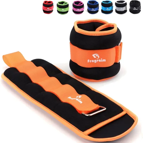 Miniatura 13 de Fragraim - Juego de pesas de tobillo para mujeres, hombres y niños, ideal para entrenamiento de fuerza para muñeca/pierna/brazo, correa ajustable, 1