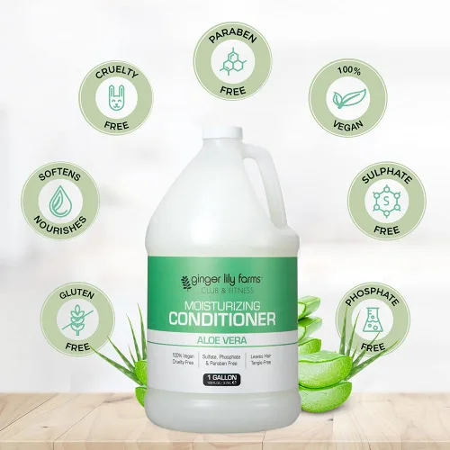 Miniatura 4 de Ginger Lily Farms Club & Fitness - Acondicionador hidratante para cabello seco, 100% vegano y libre de crueldad, aroma a aloe vera, repuesto de 1