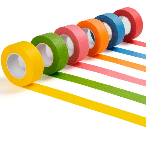 Cinta adhesiva de colores de 1 pulgada x 22 yardas x 6 rollos de cinta de pintura de colores para pintores, cinta de pintura colorida para