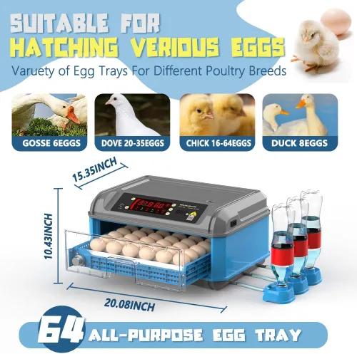 Miniatura 2 de Incubadora automática de huevos de gallina 16-24 e incubadoras de pavo para incubar huevos Incubadora de huevos de aves de corral de granja con giro