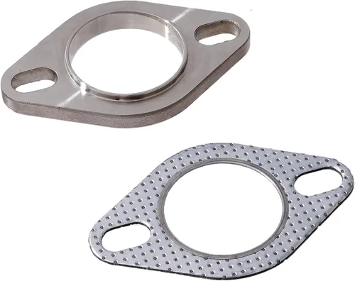Rwraps Brida de escape de acero inoxidable 2 pernos 2.5" Brida de escape y kit de conexión de junta 2.5 pulgadas/2.500 in