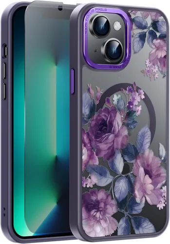 Miniatura 141 de Goodon Funda para iPhone 17 Pro con protector de pantalla de privacidad, compatible con Magsafe, a prueba de golpes, translúcida mate, bonita funda