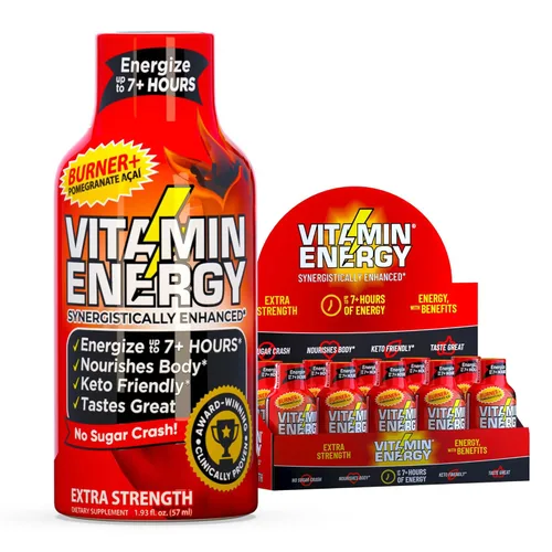 Miniatura 20 de Vitamin Energy Immune+ Extra Strength Energy Shot Army Orange 10 unidades, 260 mg de cafeína natural, vitaminas B, citicolina, té verde, apoyo