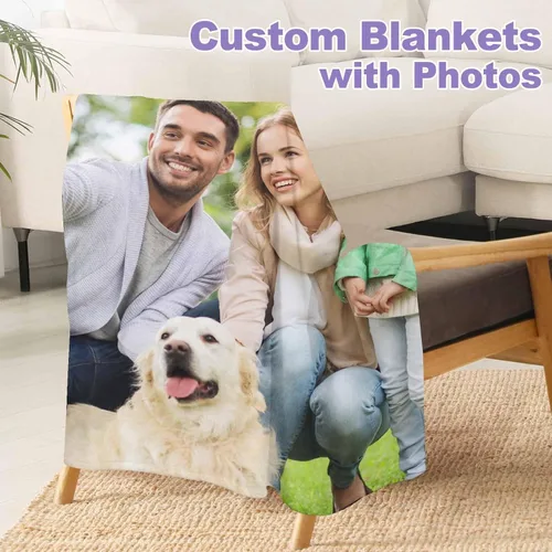 Miniatura 3 de D-Story Mantas personalizadas con fotos, regalos personalizados para parejas, regalos de aniversario y cumpleaños para esposa, marido, novia, novio
