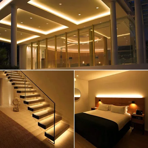 Miniatura 6 de Tira de Luces LED COB de 24V Blanco Cálido 3000K 5M/16.4ft 2400LEDs 4500Lm Brillo Uniforme CRI 93+ Flexible IP20 No Impermeable Luces de Cinta LED