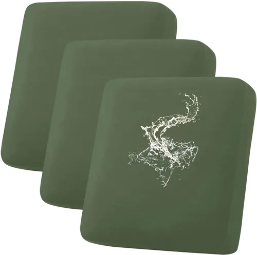 Miniatura 41 de hyha Fundas de cojín impermeables para sofá, funda elástica para asiento de sofá para perro, lavable, antideslizante, impermeable, fundas de cojín