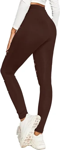 Miniatura 6 de Leggings rasgados de guerrero para mujer, pantalones de yoga de cintura alta con control de abdomen, pantalones deportivos de entrenamiento