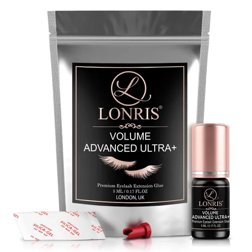 Miniatura 4 de 7-8 semanas de retención/extensión de pestañas volumen de pegamento avanzado Ultra+ LONRIS Lash 0.2 fl oz/1-2 segundos tiempo de secado/unión