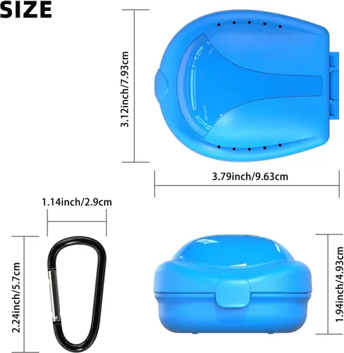 Miniatura 2 de BVN Funda de protección bucal para deportes, caja de almacenamiento portátil de ABS con tapa segura para fútbol y baloncesto, soporte higiénico, sin