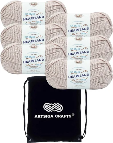 Miniatura 44 de Lion Brand Heartland Capitol Reef 136-140 (3 cadejos - mismo lote de tinte) Hilo estambre medio #4 acrílico para crochet y tejer con bolsa