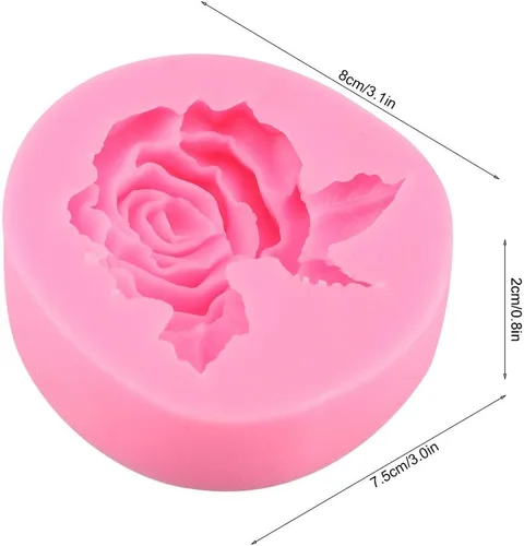 Miniatura 7 de Rose Collection - Molde de silicona para fondant, molde para decorar pasteles de fondant, molde de decoración de pasteles, flor y rosa, jabón