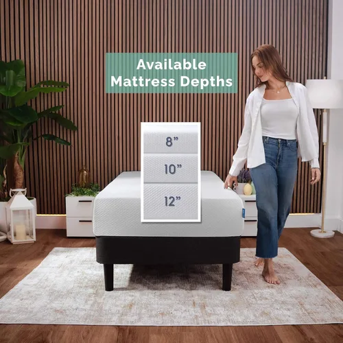 Miniatura 8 de Nestl Green Tea Mattress - Colchón refrescante de espuma viscoelástica de grafito, cama de apoyo para alivio de presión sin fibra de vidrio en una
