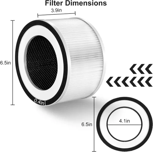 Miniatura 6 de Paquete de 2 filtros de repuesto compatibles con Afloia Fillo/Halo/Mooka Allo, filtro verdadero 3 en 1 de alta eficiencia para filtro Fillo