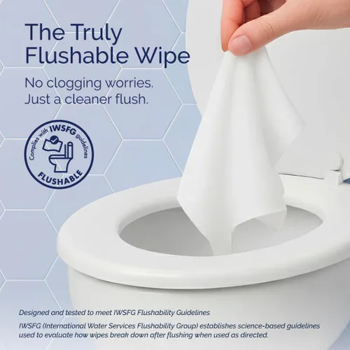 Miniatura 2 de Hoppi Toallitas desechables para niños pequeños, diseño sedoso para entrenamiento de orinal de niños, hipoalergénicas, 99% de agua, a base