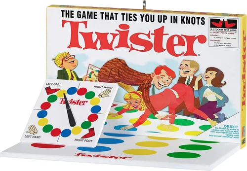 Hallmark Keepsake Adorno navideño 2021, noche de juegos familiares Hasbro Twister Hasbro Twister Family Game Night
